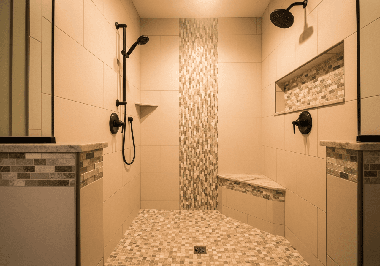 Crafted Custom tile shower package