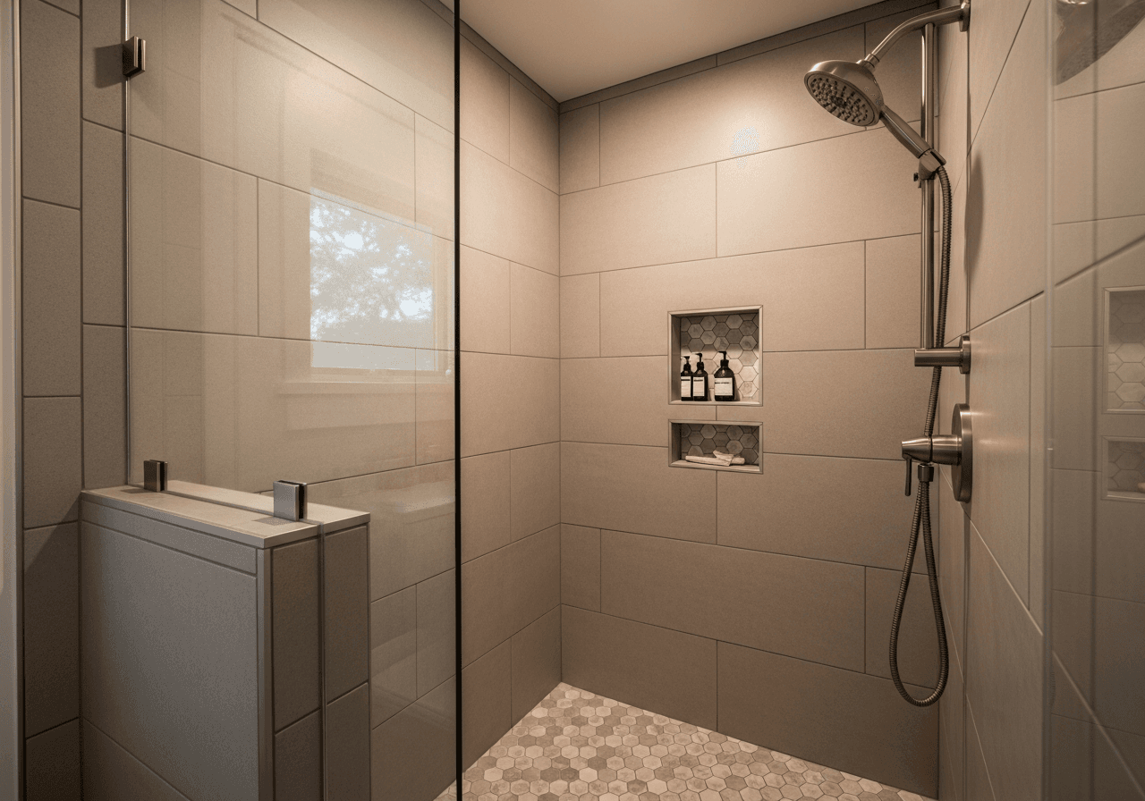 Signature Porcelain + Tile Floor tile shower package
