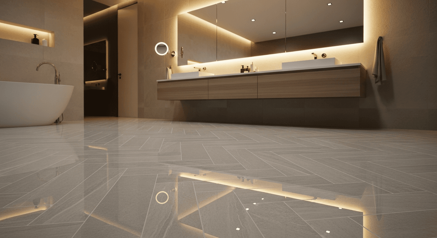 Bathroom Floor Tile Installation in Cary