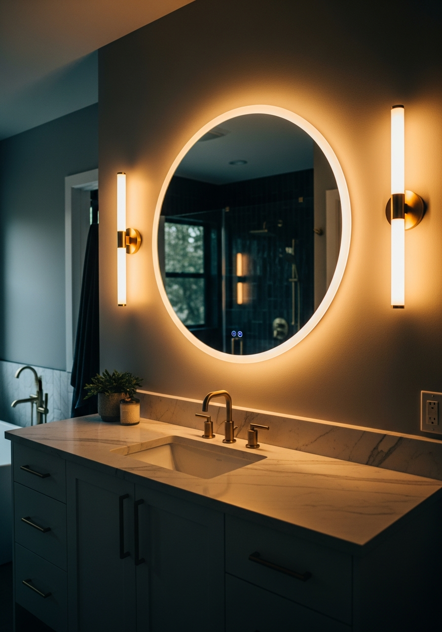 LED Mirror + Vanity Lighting